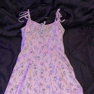 beige flower dress from shein, size xs